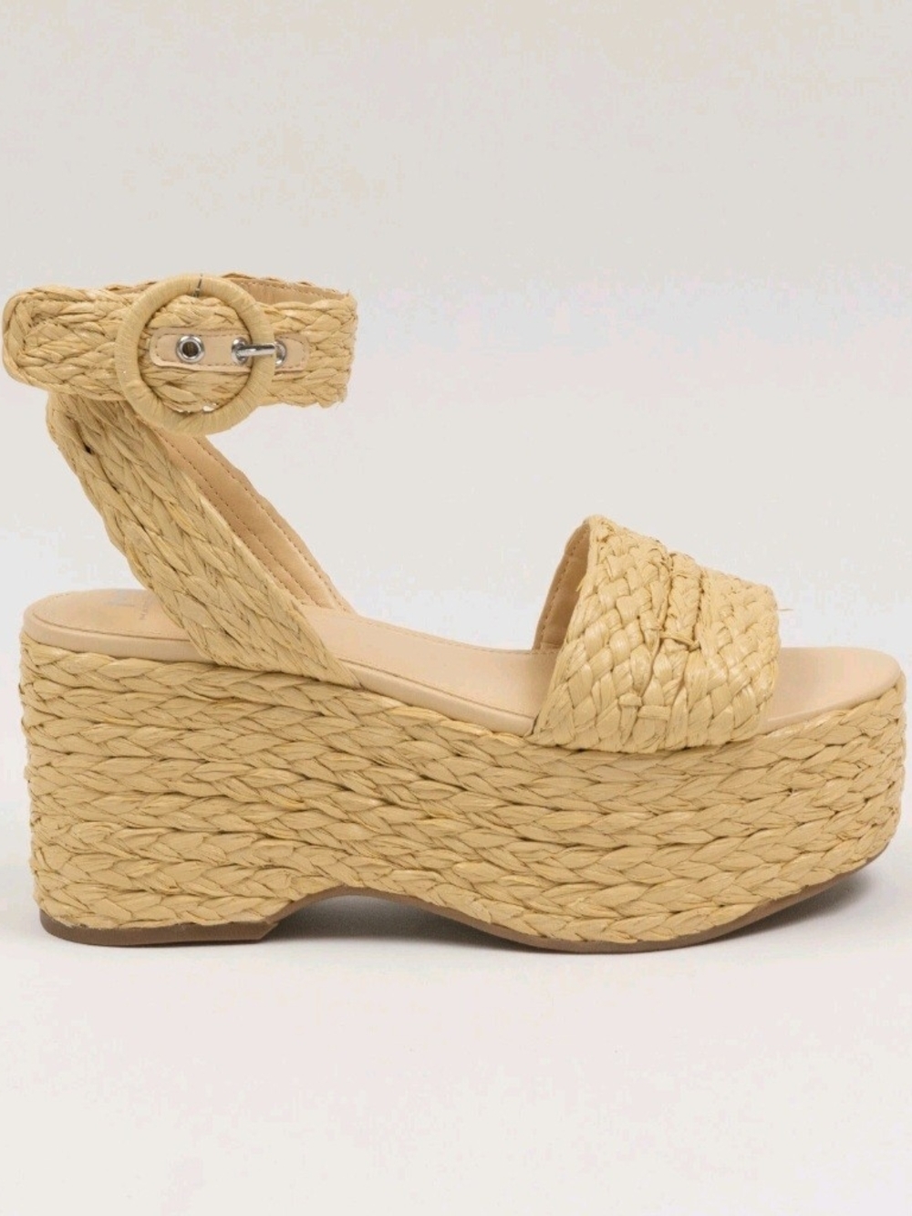 Marc Fisher Marcell Women Slingback Espadrille Heels Natural